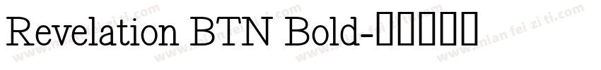 Revelation BTN Bold字体转换
